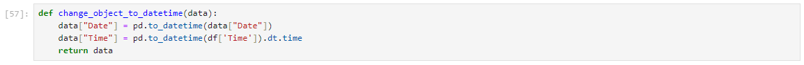 Figure 13 Function for converting datetime format