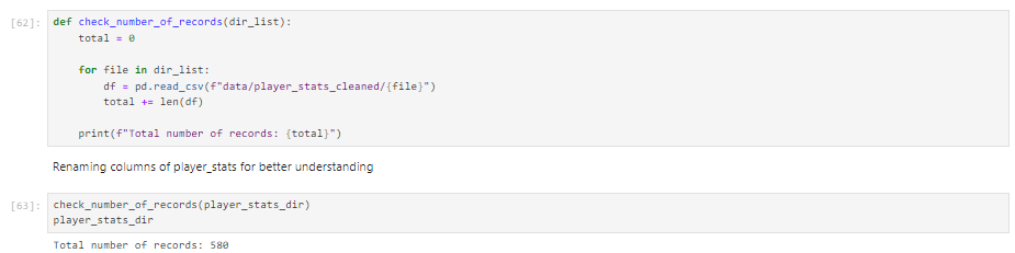 Figure 17 Function to check number of records