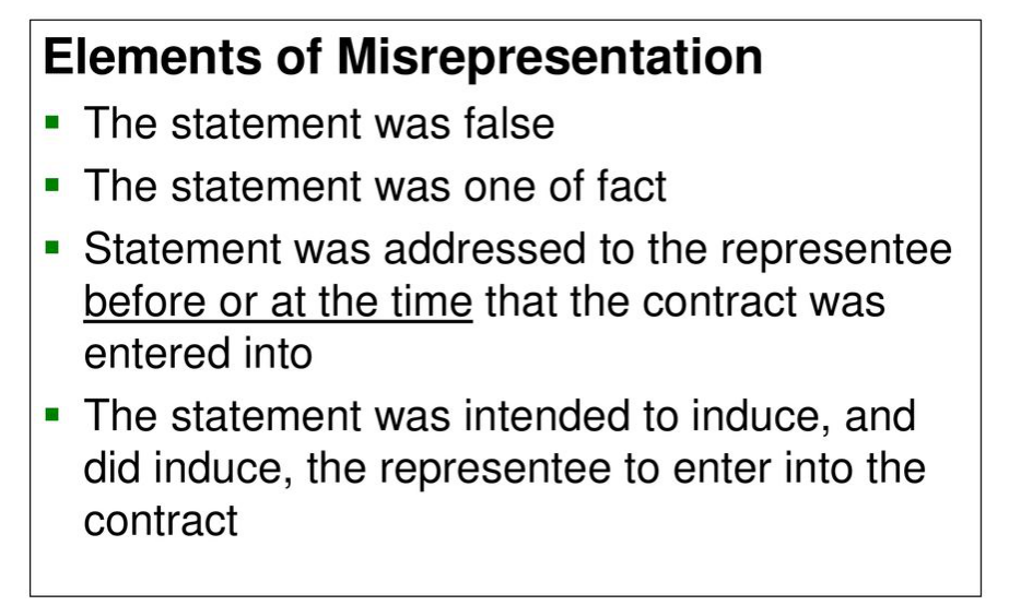 Figure 2 Elements of Misrepresentation