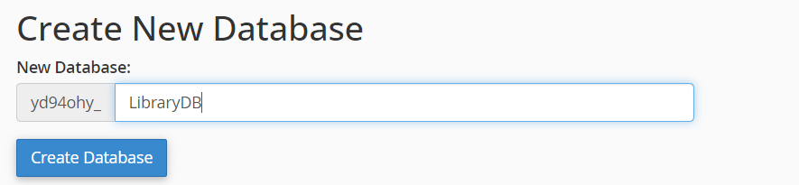 Figure 3 Database creation